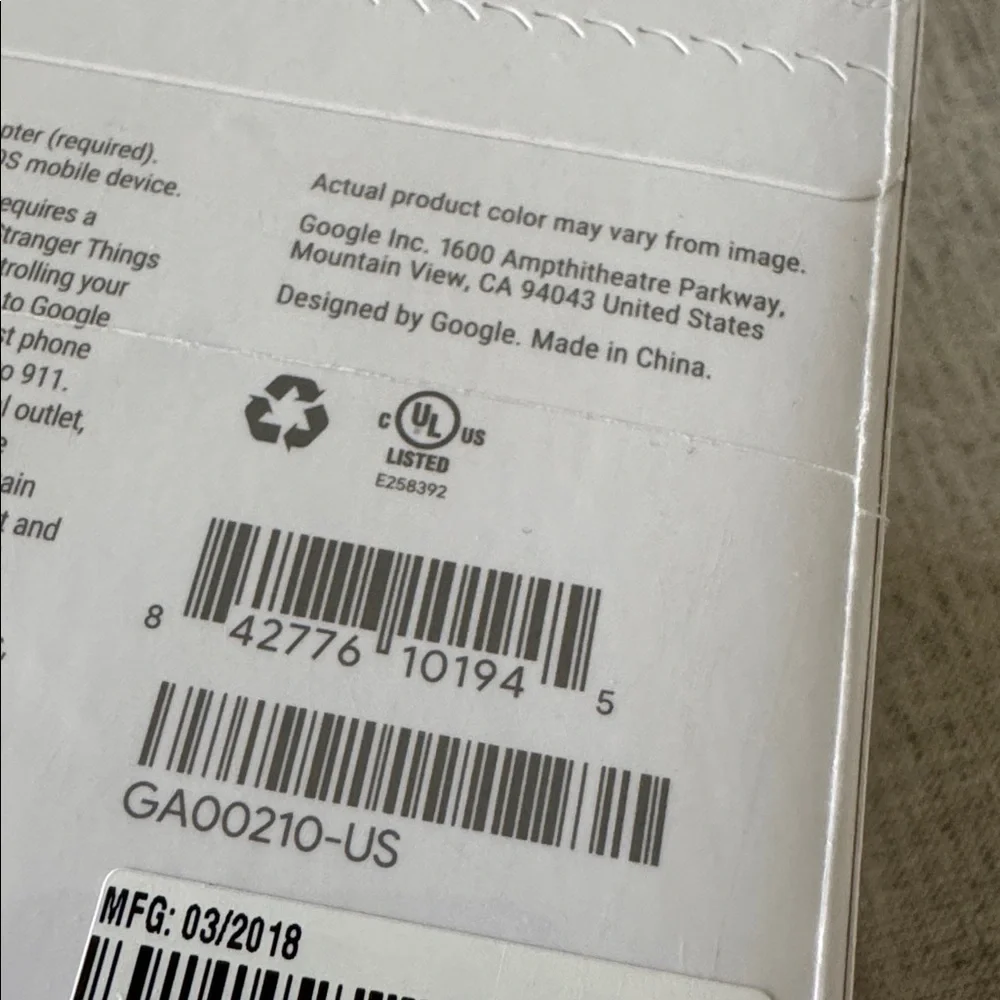 Google Home mini 2018 new sealed box